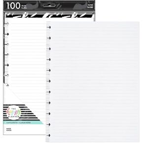 Happy Planner Plans + ورق إعادة تعبئة مخطط الملاحظات، 100 ورقة من ورق إعادة التعبئة المبطن للمجلات، حجم كبير in Kuwait