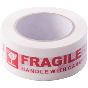 AGU Warning Fragile Tape-Handle with Care Packing Printing Tape-2 Inch x 330 Feet (110 Yards) -1 Roll