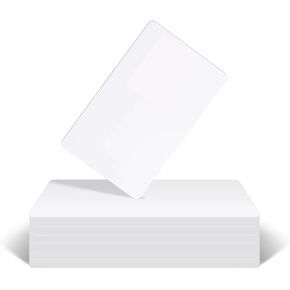 10 Pack - Bgieaug Premium Blank PVC Cards - CR80 30 Mil Graphic Quality White Plastic Cards for Photo ID Badge Printers - Waterproof and Double Sided Printing, NOT NFC Cards in Kuwait