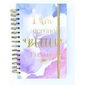 Small Spiral Notebook- Hardcover Journal for Women- Gratitude Journal with Reflection Questions- 200 Lined Pages with Quotes & Scripture- Prayer Journal for Women