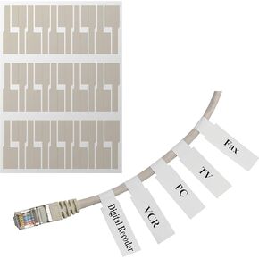 Mr-Label® Self-adhesive Cable Label - Waterproof | Tear Resistant | Durable - with Online Print Tool - for Laser Printer (10 Sheets (300 Labels), multi-color)