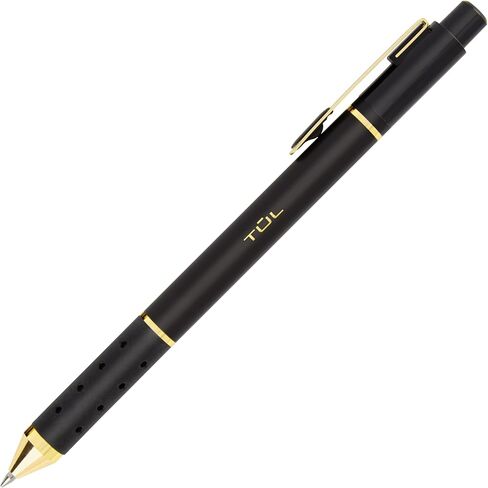 TUL® GL Series Retractable Gel Pens, Medium Point, 0.7 mm, Black Barrel, Black Ink, Pack Of 12 Pens in Saudi Arabia