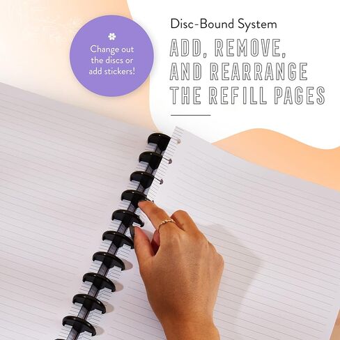 Happy Planner Plans + ورق إعادة تعبئة مخطط الملاحظات، 100 ورقة من ورق إعادة التعبئة المبطن للمجلات، حجم كبير in Kuwait