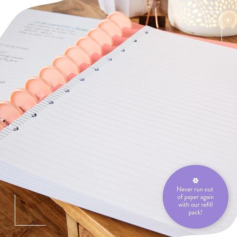 Happy Planner Plans + ورق إعادة تعبئة مخطط الملاحظات، 100 ورقة من ورق إعادة التعبئة المبطن للمجلات، حجم كبير in Kuwait