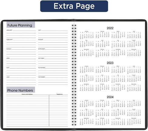 AT-A-GLANCE 2023 Monthly Planner, DayMinder, 8" x 12", Large, Faux Leather, Black (G47000) in Saudi Arabia