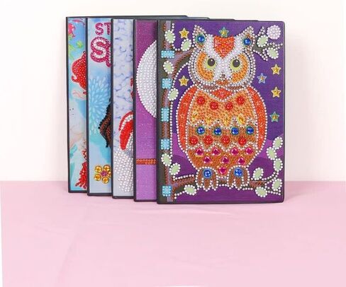 DIY Diamond Painting A5 50 Pages Notebook Reading Cat Diary Book Special Shaped Diamond Painting Embroidery Writing Journal Notebook Blank Notebook for Kids School Office in Saudi Arabia