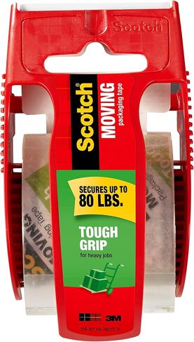 Scotch Tough Grip Moving Packaging Tape with Dispenser, 1.88 in x 22.2 yd, 44.80 Ounce in Saudi Arabia