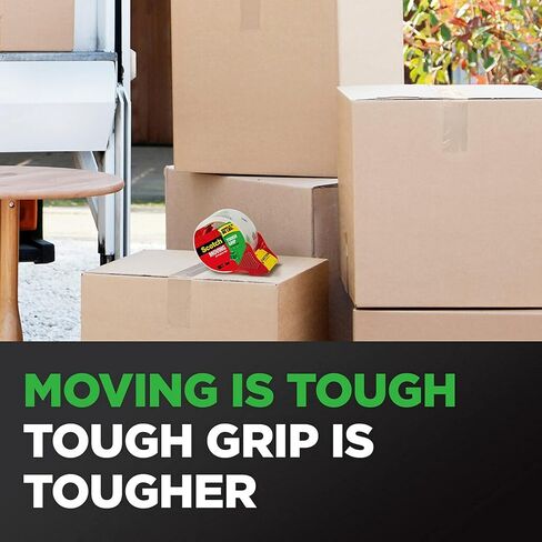 Scotch Tough Grip Moving Packaging Tape with Dispenser, 1.88 in x 22.2 yd, 44.80 Ounce in Saudi Arabia