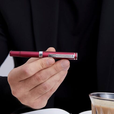 Scriveiner Black Rollerball EDC Luxury Pen, Stunning Pocket Pen with Chrome Finish, Cool Writing Pen, Best Pen Gift for Men & Women, German Schmidt Refill, Nice Present, Fancy Office Designer Pen Set in Kuwait