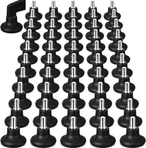 Thyle 50 Pcs Low Profile Bell Glides Replacement Chair Feet Wheel Stopper to Fixed Stationary Castors Office Chair Wheels Stool Swivel Chair Casters in Saudi Arabia