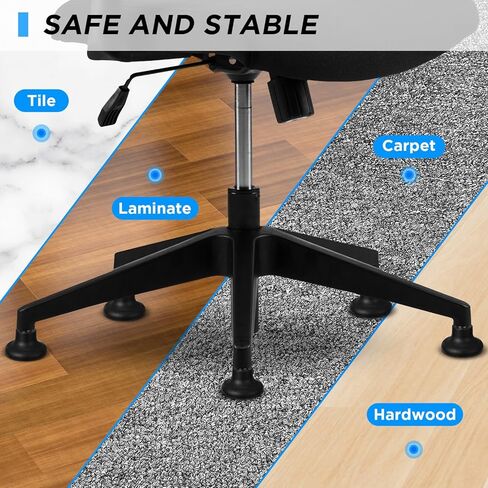 Thyle 50 Pcs Low Profile Bell Glides Replacement Chair Feet Wheel Stopper to Fixed Stationary Castors Office Chair Wheels Stool Swivel Chair Casters in Saudi Arabia