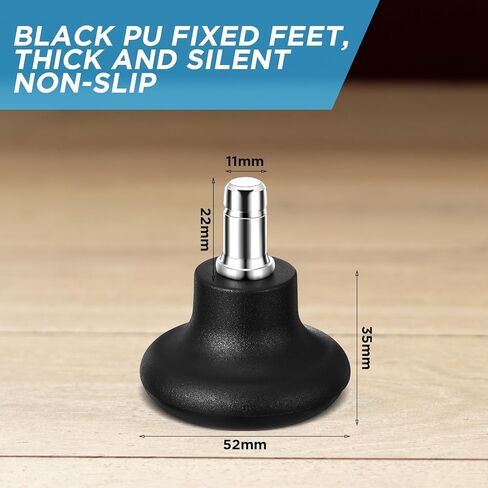 Thyle 50 Pcs Low Profile Bell Glides Replacement Chair Feet Wheel Stopper to Fixed Stationary Castors Office Chair Wheels Stool Swivel Chair Casters in Saudi Arabia