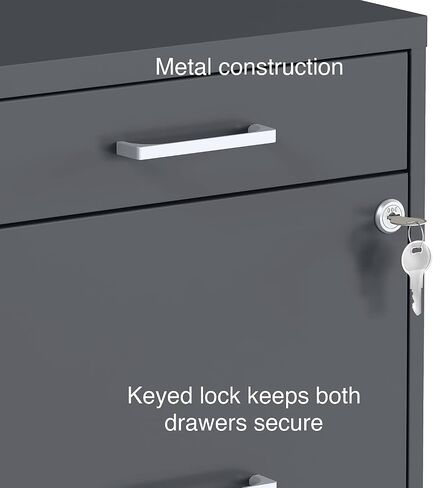STAPLES 3-Drawer Vertical File Cabinet, Locking, Letter, Charcoal, 18" D (18606) in Saudi Arabia