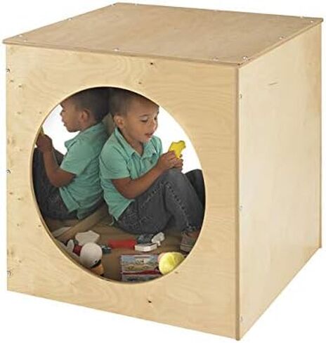 Childcraft 1491056 Reflection Cozy Cube, 30 x 30 Inches Height,30 Inches Width,30 Inches Length,Natural Wood in Kuwait