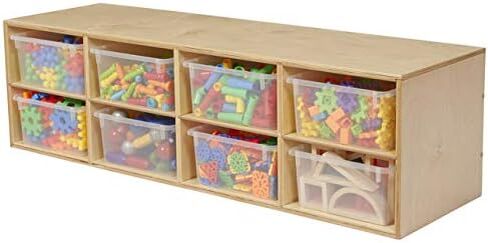 Childcraft Stacker Compartment Storage, 8 Deep Flat Tray Capacity, 47-3/4 x 14-1/4 x 13-3/4 Inches in Kuwait