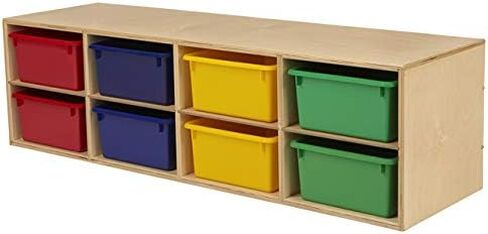 Childcraft Stacker Compartment Storage, 8 Deep Flat Tray Capacity, 47-3/4 x 14-1/4 x 13-3/4 Inches in Kuwait