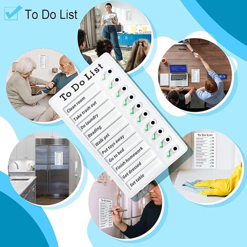 2 Pieces Daily Plan Board Sliding Chore Chart Checklist Memo to Do List Reusable Plastic WhiteBoard for Wall 4.7x7.9 Inch in Saudi Arabia