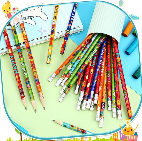 100 Pieces 100th Day of School Pencil Inspirational Pencils with Eraser Tops Cute Pencils Kids Pencils School Supplies for Drafting Drawing Students Teachers Workers Classrooms Party Gifts Favors in Saudi Arabia