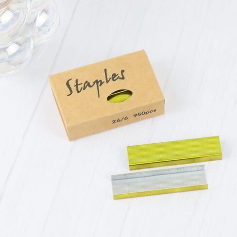 Mini Stapler with Staples Set Clear Acrylic Rose Gold Metallic Manual Stapler and 1000pcs 6/26 Colored Staples Kit for Desk Supplies Accessory(Rose Gold Mini Stapler with Staples) in Kuwait