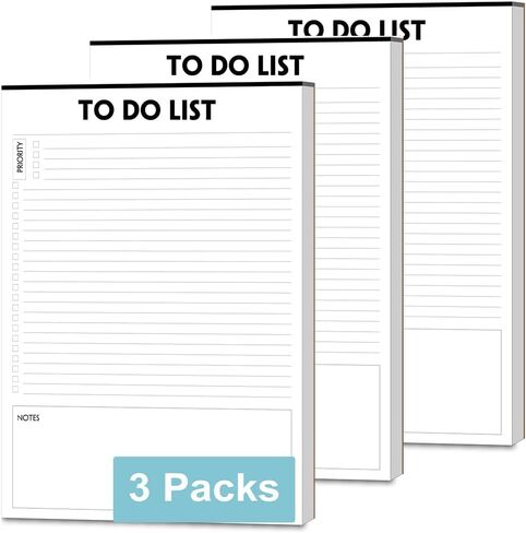 To Do List Notepad - 5.5"x8.2", 50 Sheets, To Do Notebook with Check List Organizing, Tear Off, Simple Script, College Ruled To Do Planner for Daily Task in Kuwait