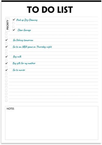 To Do List Notepad - 5.5"x8.2", 50 Sheets, To Do Notebook with Check List Organizing, Tear Off, Simple Script, College Ruled To Do Planner for Daily Task in Kuwait