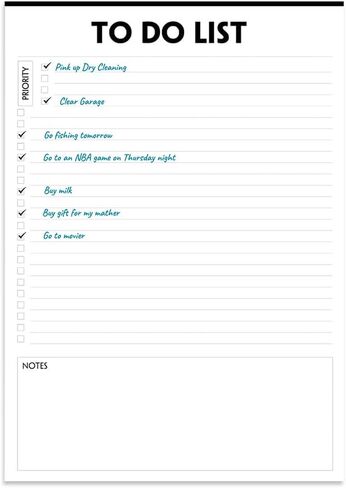 To Do List Notepad - 5.5"x8.2", 50 Sheets, To Do Notebook with Check List Organizing, Tear Off, Simple Script, College Ruled To Do Planner for Daily Task in Kuwait