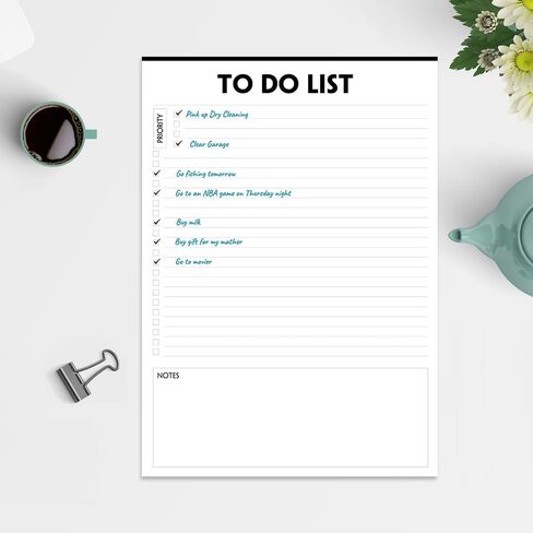 To Do List Notepad - 5.5"x8.2", 50 Sheets, To Do Notebook with Check List Organizing, Tear Off, Simple Script, College Ruled To Do Planner for Daily Task in Kuwait