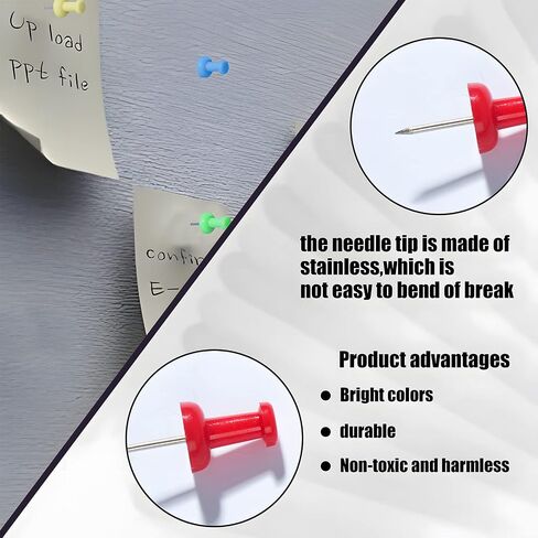 VAPKER دبابيس ضغط 120 قطعة الصلبة الأزرق الإبهام مسامير أكبر حجم دبوس خريطة المسامير رئيس البلاستيك مع نقطة الصلب للوحة الإعلانات in Kuwait