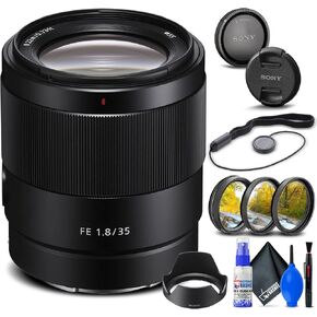 Sony FE 35mm f/1.8 Lens (SEL35F18F) + Filter Kit + Lens Cap Keeper + Cleaning Kit + More (Renewed) in Kuwait