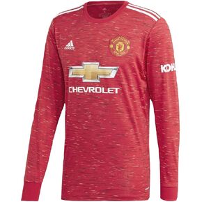 adidas Men's Soccer Manchester United 20/21 Home Long Sleeve Jersey in Saudi Arabia