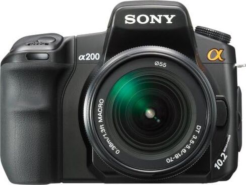 Sony Alpha A200K 10.2MP Digital SLR Camera Kit with Super SteadyShot Image Stabilization with 18-70mm f/3.5-5.6 Lens in Saudi Arabia