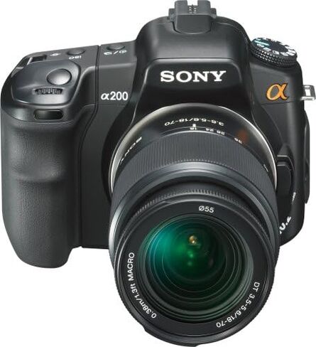 Sony Alpha A200K 10.2MP Digital SLR Camera Kit with Super SteadyShot Image Stabilization with 18-70mm f/3.5-5.6 Lens in Saudi Arabia