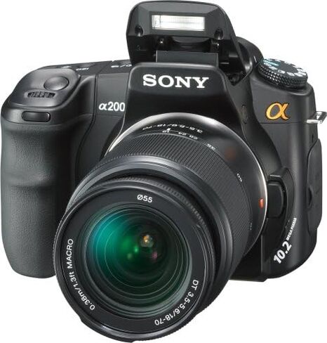Sony Alpha A200K 10.2MP Digital SLR Camera Kit with Super SteadyShot Image Stabilization with 18-70mm f/3.5-5.6 Lens in Saudi Arabia