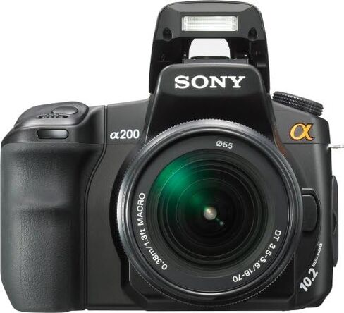 Sony Alpha A200K 10.2MP Digital SLR Camera Kit with Super SteadyShot Image Stabilization with 18-70mm f/3.5-5.6 Lens in Saudi Arabia