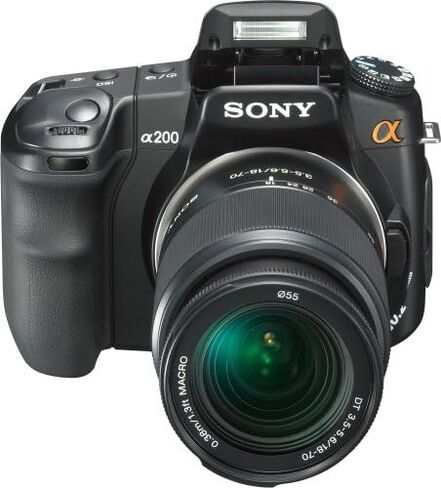 Sony Alpha A200K 10.2MP Digital SLR Camera Kit with Super SteadyShot Image Stabilization with 18-70mm f/3.5-5.6 Lens in Saudi Arabia