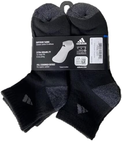 ADIDAS 6 PAIRS MEN'S CUSHIONED AEROREADY SOCKS SHOES SIZE 6-12 in Saudi Arabia
