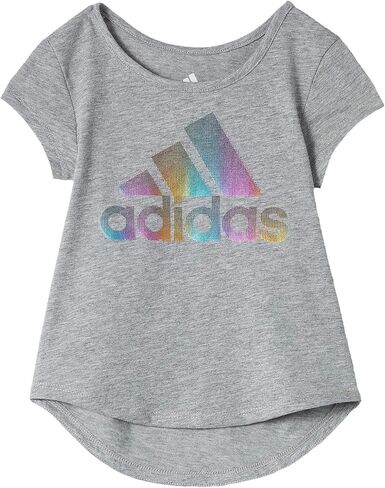 adidas Girls' Short Sleeve Scoop Neck Tee T-Shirt in Saudi Arabia