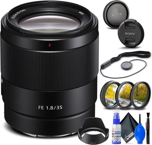 Sony FE 35mm f/1.8 Lens (SEL35F18F) + Filter Kit + Lens Cap Keeper + Cleaning Kit + More (Renewed) in Saudi Arabia