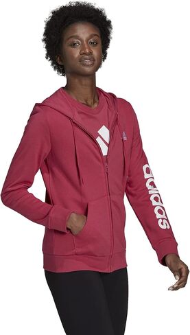 adidas Women's Essentials Logo Full-Zip Hoodie in Saudi Arabia