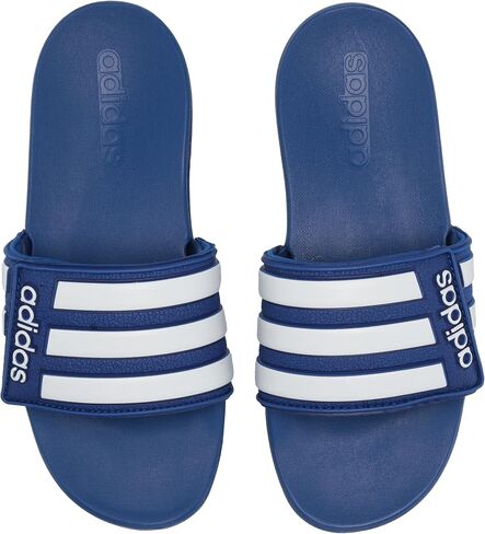 adidas Kids Adilette Comfort Adjustable Slides Sandal, Team Royal Blue/White/Team Royal Blue, 10 US Unisex Toddler in Saudi Arabia