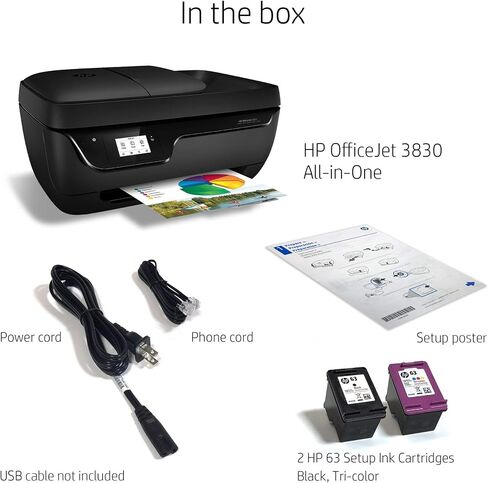 HP OfficeJet 3830 All-in-One Wireless Color Printer with Mobile Printing, HP Instant Ink & Amazon Dash Replenishment Ready (K7V40A) (Renewed) in Saudi Arabia