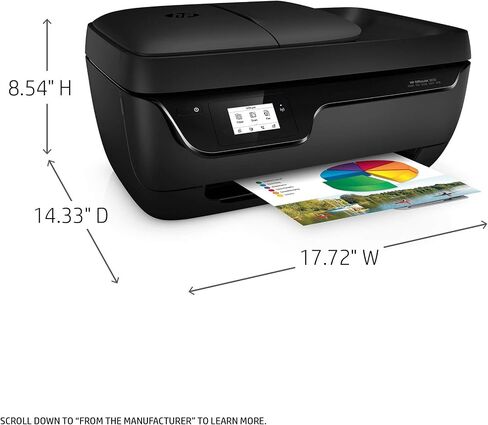 HP OfficeJet 3830 All-in-One Wireless Color Printer with Mobile Printing, HP Instant Ink & Amazon Dash Replenishment Ready (K7V40A) (Renewed) in Saudi Arabia