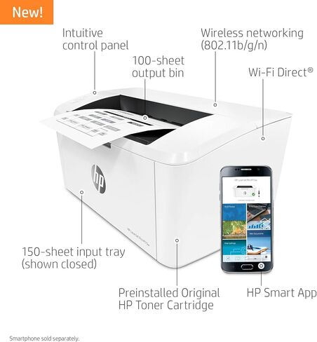 HP Laserjet Pro M15w Wireless Laser Printer (W2G51A) (Renewed) in Kuwait