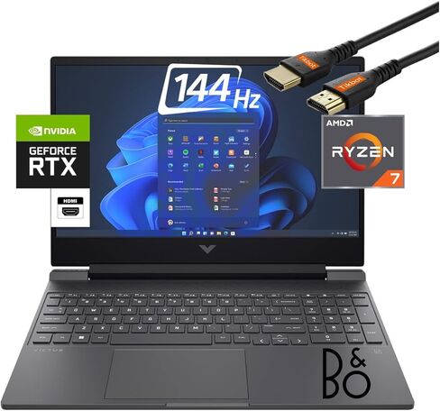 HP Victus 15.6" 144Hz 1080p Gaming Laptop - AMD Ryzen 7 5800H GeForce RTX 3050 Ti Windows 11 w/HDMI (Victus 16GB RAM | 1TB PCIe SSD) in Saudi Arabia