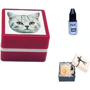 Personalized Photo Custom Stamp Customized Self-Inking Portrait Stamp from Photo - Couple Face Wedding Baby Shower Pet Graduation Gift Souvenir (B01-Blue,3x3cm) in Kuwait