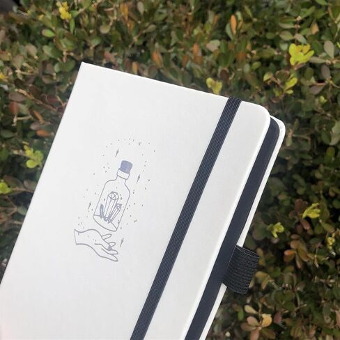BUKE Dotted Journal - Dot Grid Notebook - 150gsm No Bleed Black Paper - 160 Black Pages - For Women and Men - A5 PU Leather Hardcover 5.75" x 8.5" and Gift Box (BKB-3) in Kuwait