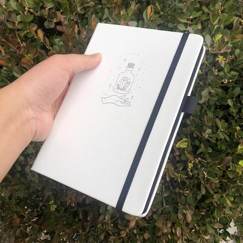 BUKE Dotted Journal - Dot Grid Notebook - 150gsm No Bleed Black Paper - 160 Black Pages - For Women and Men - A5 PU Leather Hardcover 5.75" x 8.5" and Gift Box (BKB-3) in Kuwait
