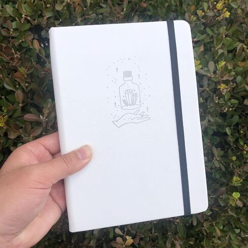 BUKE Dotted Journal - Dot Grid Notebook - 150gsm No Bleed Black Paper - 160 Black Pages - For Women and Men - A5 PU Leather Hardcover 5.75" x 8.5" and Gift Box (BKB-3) in Kuwait
