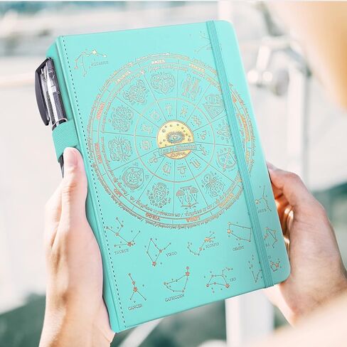 مجلة قانون الجذب Freedom Mastery - ورق مسطر، صفحات مرقمة، ورق أبيض عاجي 100 جرام في المتر المربع، دفتر ملاحظات مع حامل قلم، A5 in Saudi Arabia