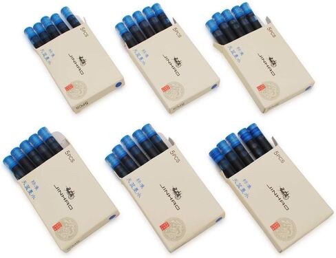 30pcs JINHAO Ink Cartridges Fountain Pen Refills for JINHAO and Baoer Pen Standard Size(Black) in Kuwait